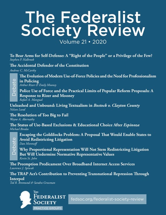 Federalist Society Review, Volume 21
